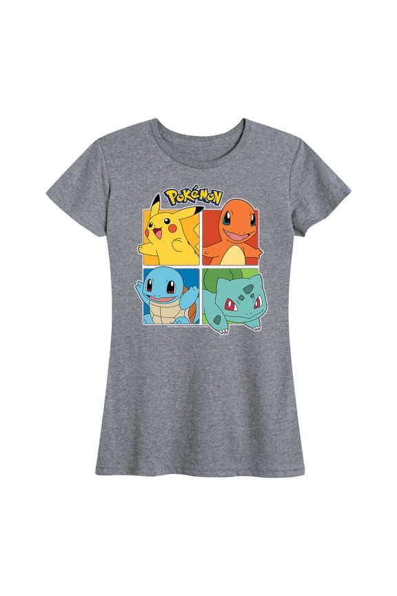 Pokémon - Partner Squares - Women's Short Sleeve Graphic T-Shirt