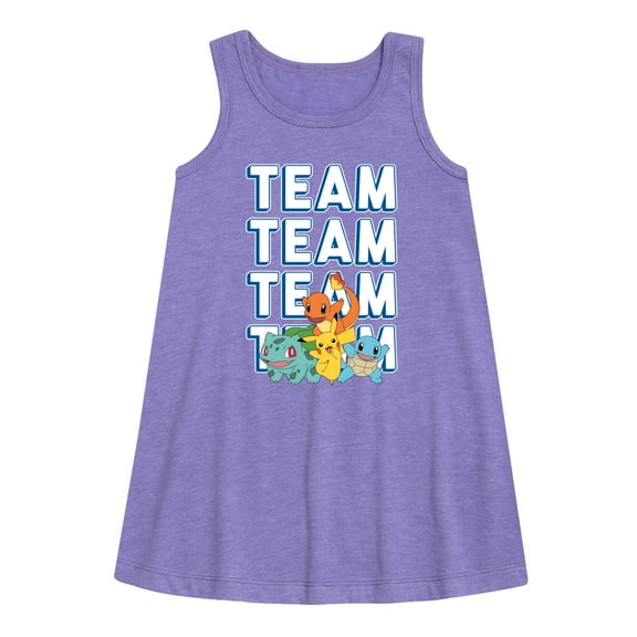 Pokémon - Partners Team - Youth Girls A-line Dress