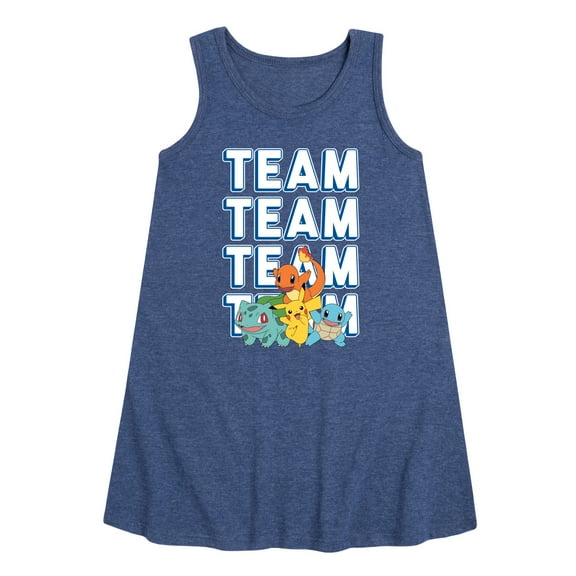 Pokémon - Partners Team - Youth Girls A-line Dress