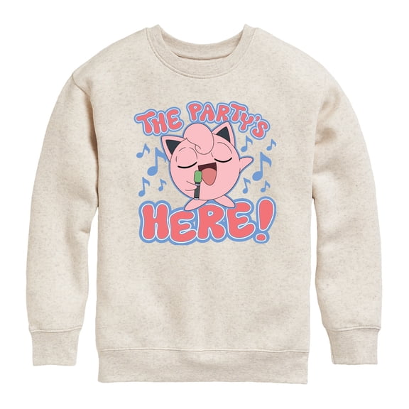 Pokémon - Party's Here - Youth Boys Crew Fleece Sweatshirt