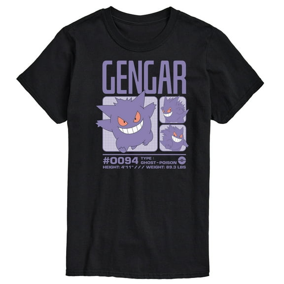 Pokémon - Pastel Gengar Stats  - Men's Short Sleeve Graphic T-Shirt