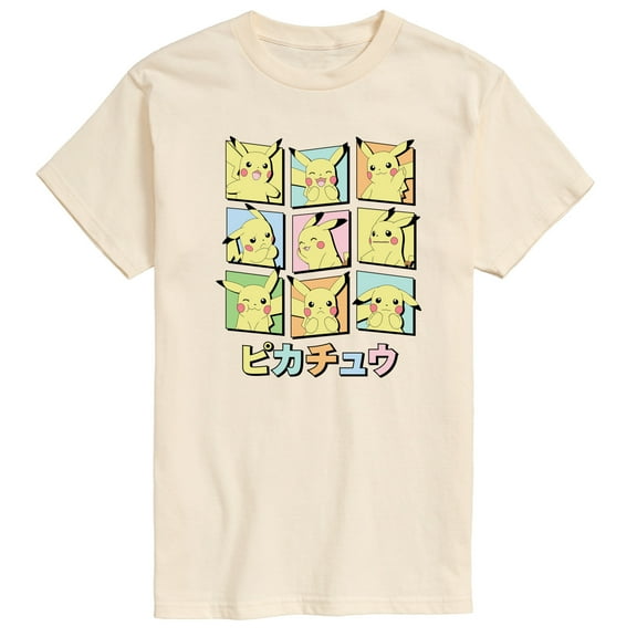Pokémon - Pastel Pikachu Expressions - Men's Short Sleeve Graphic T-Shirt