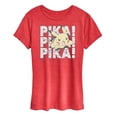 thumbnail image 1 of Pokémon - Pastel Pikachu Wall Break  - Women's Short Sleeve Graphic T-Shirt, 1 of 5