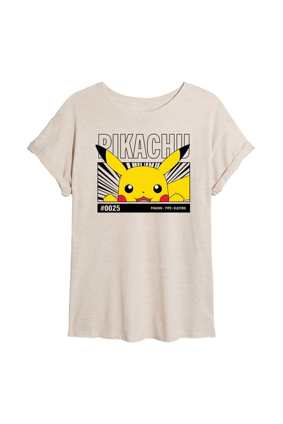 Pokémon - Peeking Pikachu - Juniors Muscle T-Shirt