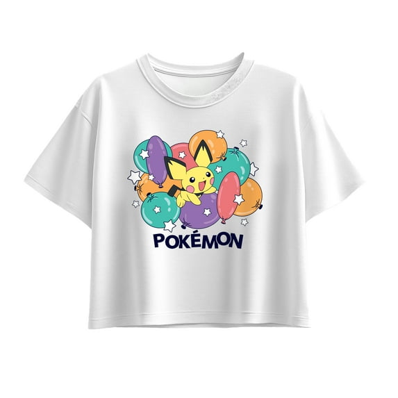 Pokémon - Pichu Balloon Cluster - Youth Girls Boxy T-Shirt