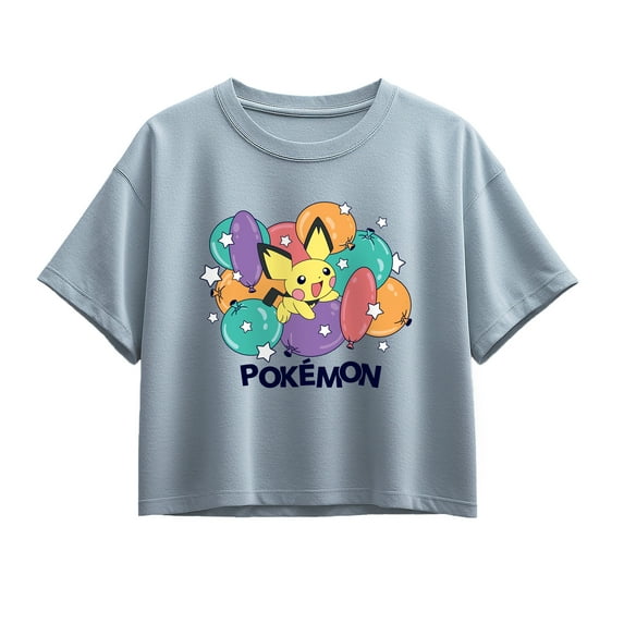 Pokémon - Pichu Balloon Cluster - Youth Girls Boxy T-Shirt