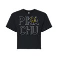 thumbnail image 1 of Pokémon - Pika Blocks - Juniors Cropped Cotton Blend T-Shirt, 1 of 5