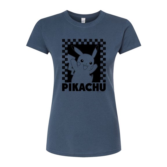 Pokémon - Pika Checkers - Juniors Fitted Graphic T-Shirt
