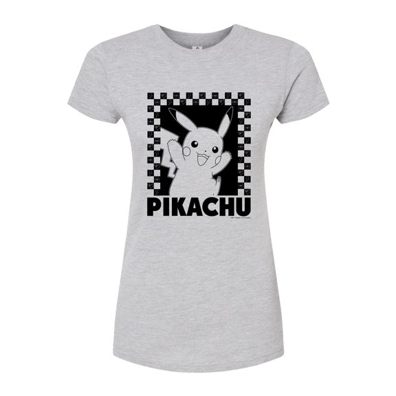 Pokémon - Pika Checkers - Juniors Fitted Graphic T-Shirt