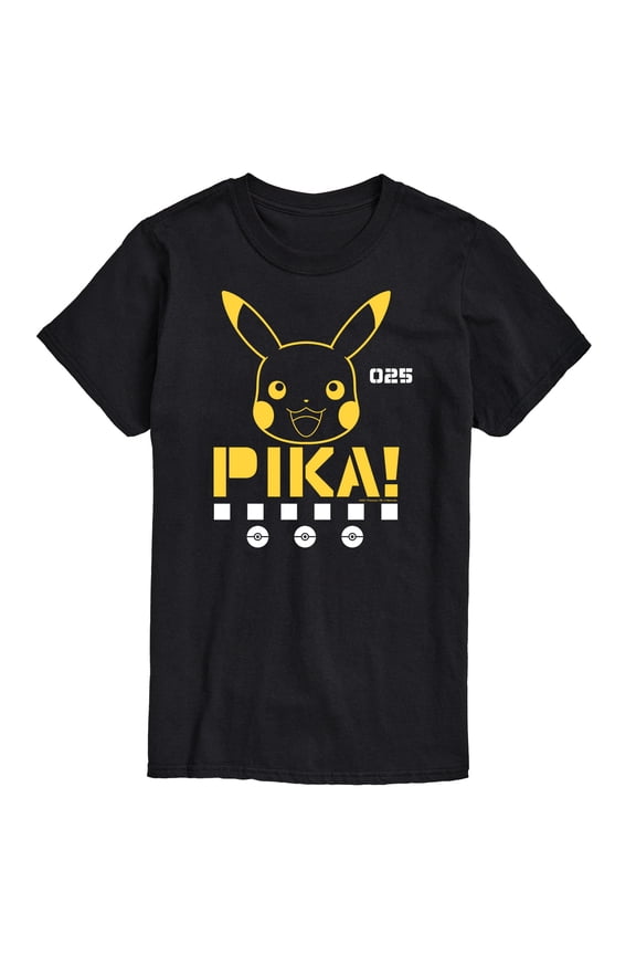 Pokémon - Pika Face - Men's Short Sleeve Graphic T-Shirt