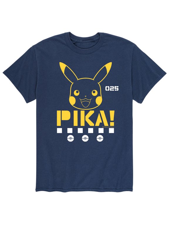 - Pika Face Men's Short Sleeve Graphic T-Shirt