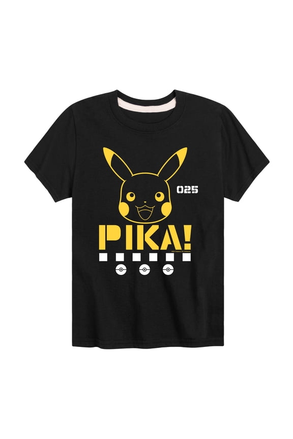 - Pika Face Short Sleeve Graphic T-Shirt