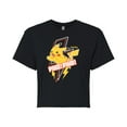 thumbnail image 1 of Pokémon - Pika Pika - Juniors Cropped Cotton Blend T-Shirt, 1 of 5
