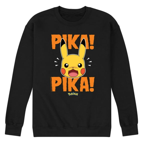 Pokémon - Pika Pika Scared - Men's Crew Neck Fleece Pullover