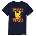 thumbnail image 1 of Pokémon - Pika Pika Scared - Men's Short Sleeve Graphic T-Shirt, 1 of 5