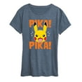 thumbnail image 1 of Pokémon - Pika Pika Scared - Women's Short Sleeve Graphic T-Shirt, 1 of 5