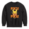 thumbnail image 1 of Pokémon - Pika Pika Scared - Youth Crewneck Fleece Sweatshirt, 1 of 5