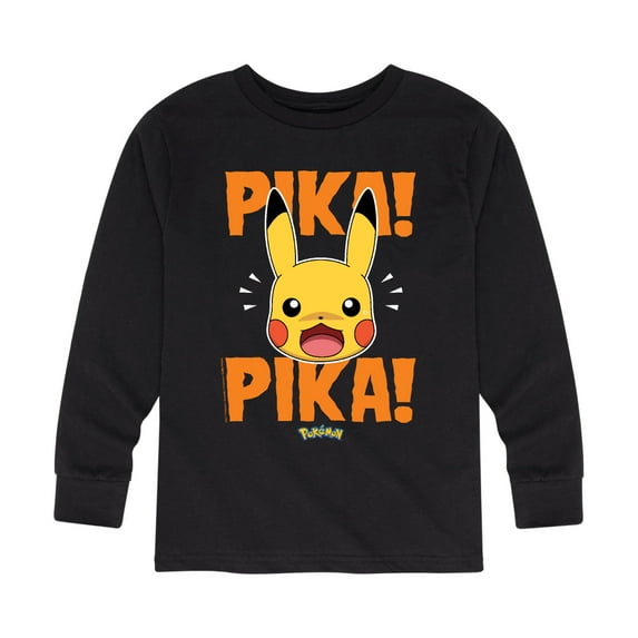 Pokémon - Pika Pika Scared - Youth Long Sleeve Graphic T-Shirt