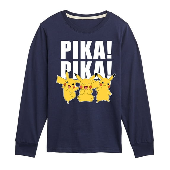 Pokémon - Pika! Pika! - Youth Long Sleeve Graphic T-Shirt