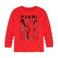 thumbnail image 1 of Pokémon - Pika Pikachu Grid - Youth Long Sleeve Graphic T- Shirt, 1 of 5