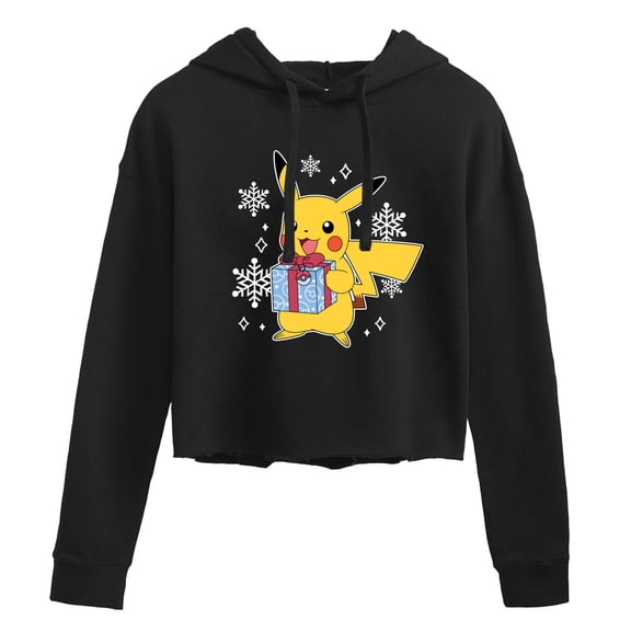 Pokémon - Pika Presents - Juniors Cropped Pullover Hoodie