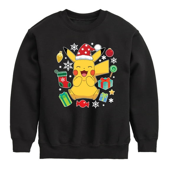 Pokémon - Pika Presents - Youth Crewneck Fleece Sweatshirt