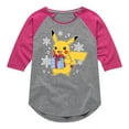 thumbnail image 1 of Pokémon - Pika Presents - Youth Girls Raglan Graphic T-Shirt, 1 of 5