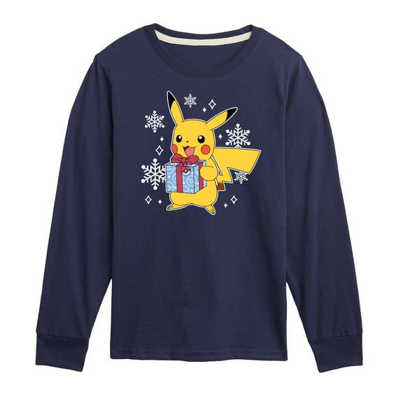 Pokémon - Pika Presents - Youth Long Sleeve Graphic T-Shirt