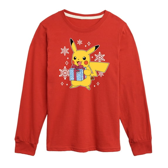 Pokémon - Pika Presents - Youth Long Sleeve Graphic T-Shirt