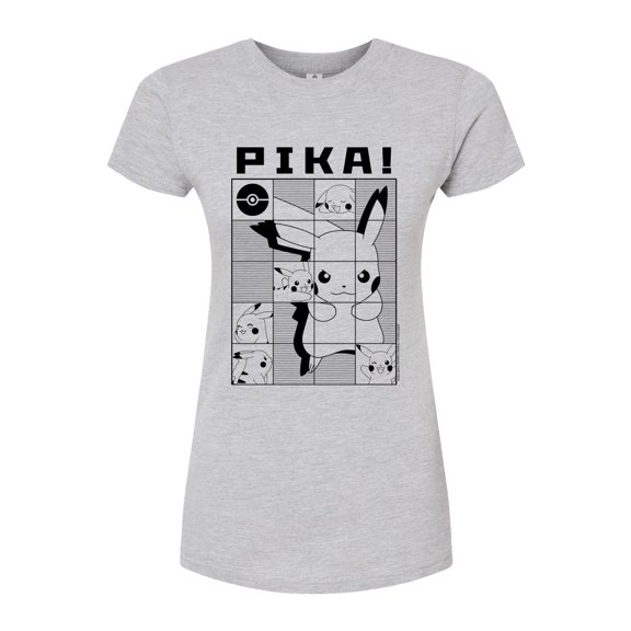 Pokémon - Pika Squares - Juniors Fitted Graphic T-Shirt