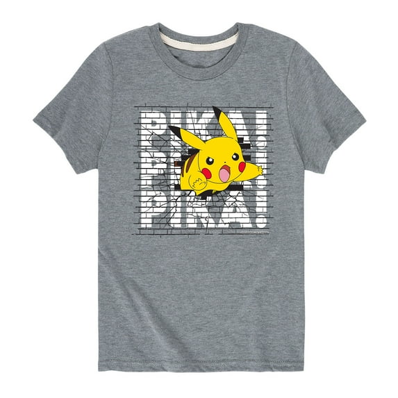 Pokémon - Pika Wall - Youth Short Sleeve Graphic T-Shirt