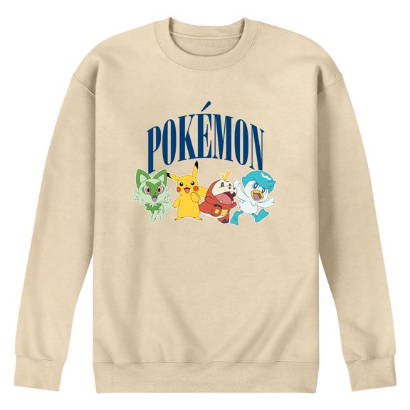 Pokémon - Pikachi And Friends Collegiate - Men's Crew Fleece Sweatshirt