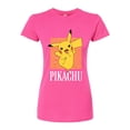 thumbnail image 1 of Pokémon - Pikachu Abstract Background - Juniors Fitted Graphic T-Shirt, 1 of 5