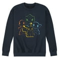 thumbnail image 1 of Pokémon - Pikachu And Friends Outline - Men's Crew Fleece Sweatshirt, 1 of 4