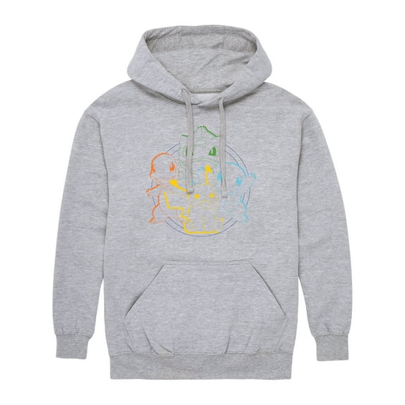 Pokémon - Pikachu And Friends Outline - Men's Pullover Fleece Hoodie