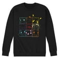 thumbnail image 1 of Pokémon - Pikachu And Friends Pokeball Grid - Men's Crew Fleece Sweatshirt, 1 of 4