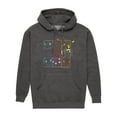 thumbnail image 1 of Pokémon - Pikachu And Friends Pokeball Grid - Men's Pullover Fleece Hoodie, 1 of 4