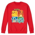 thumbnail image 1 of Pokémon - Pikachu And Starters Squares - Men's Crew Fleece Sweatshirt, 1 of 4