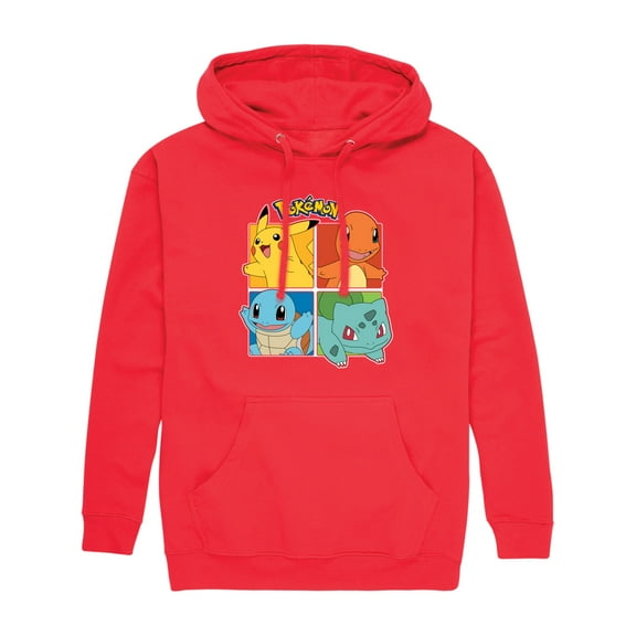Pokémon - Pikachu And Starters Squares - Men's Pullover Fleece Hoodie
