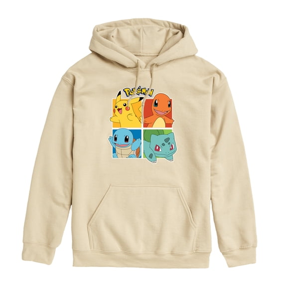 Pokémon - Pikachu And Starters Squares - Men's Pullover Fleece Hoodie