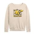 thumbnail image 1 of Pokémon - Pikachu Anime Kanji - Women's Lightweight French Terry Long Sleeve Shirt, 1 of 5