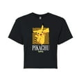 thumbnail image 1 of Pokémon - Pikachu Art - Juniors Cropped Cotton Blend T-Shirt, 1 of 5