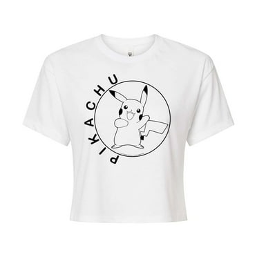Pokémon - Pikachu Art - Juniors Cropped Cotton Blend T-Shirt