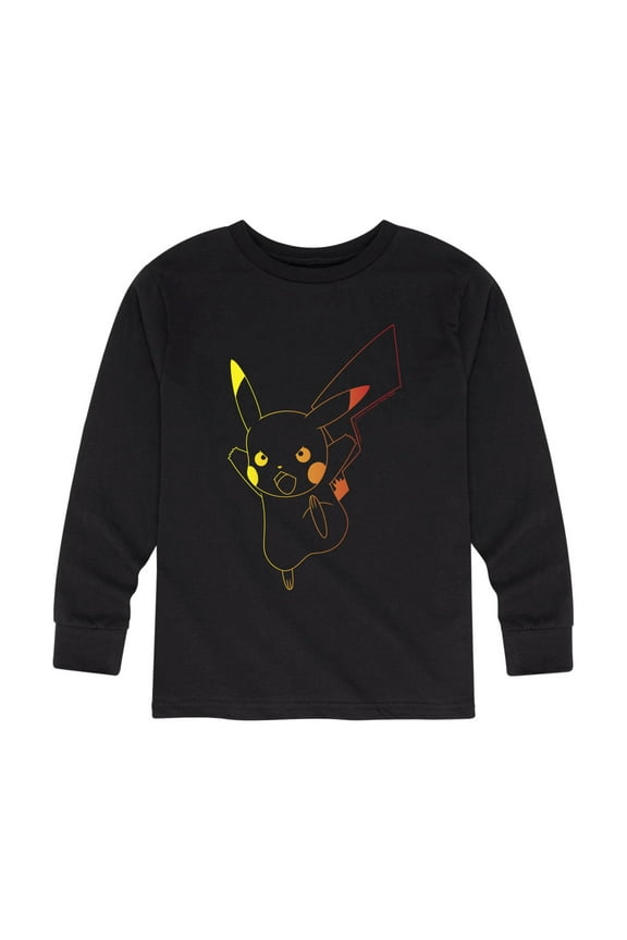Pokémon - Pikachu Attack - Youth Long Sleeve Graphic T- Shirt