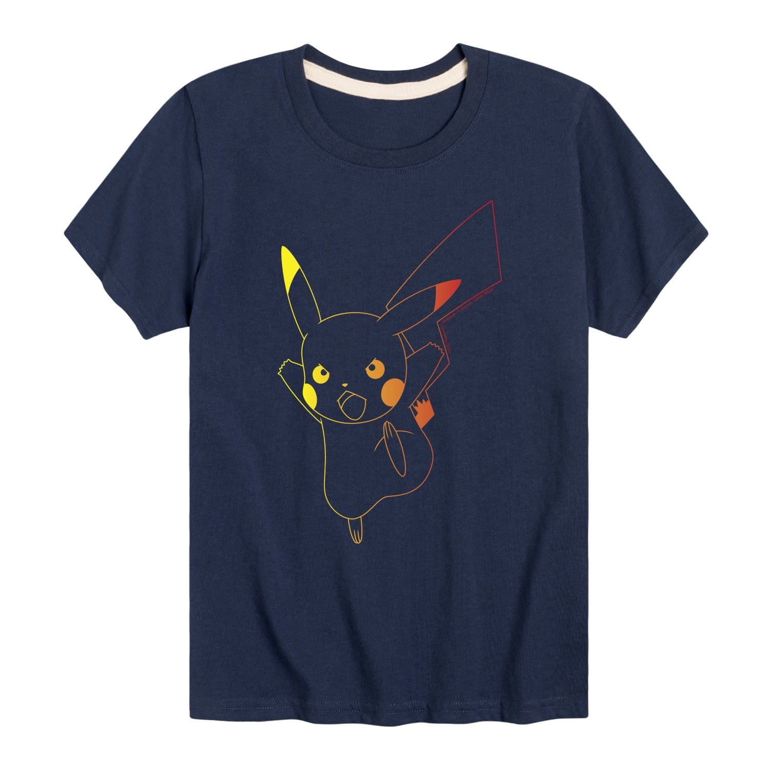 T-Shirt Pokémon Pikachu Garçons - 100% Coton Manches Courtes - Tailles 4-14 Ans