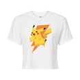 thumbnail image 1 of Pokémon - Pikachu Bolt - Juniors Cropped Cotton Blend T-Shirt, 1 of 5