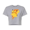 thumbnail image 1 of Pokémon - Pikachu Bolt - Juniors Cropped Cotton Blend T-Shirt, 1 of 5