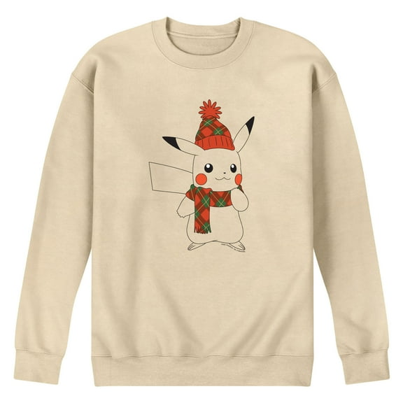 Pokémon - Pikachu Bundled Up Art - Men's Crew Fleece Sweatshirt