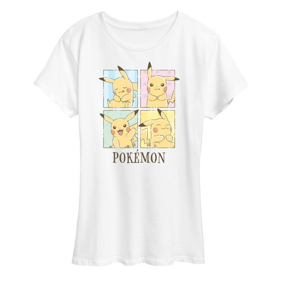Pokémon - Pikachu Cafe Grid - Women's Short Sleeve Graphic T-Shirt