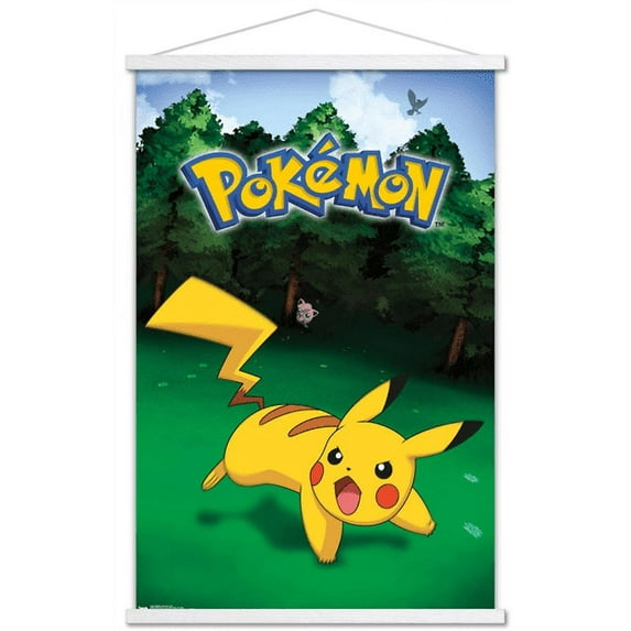 Pokemon - Pikachu Catch Wall Poster with Magnetic Frame, 22.375" x 34"